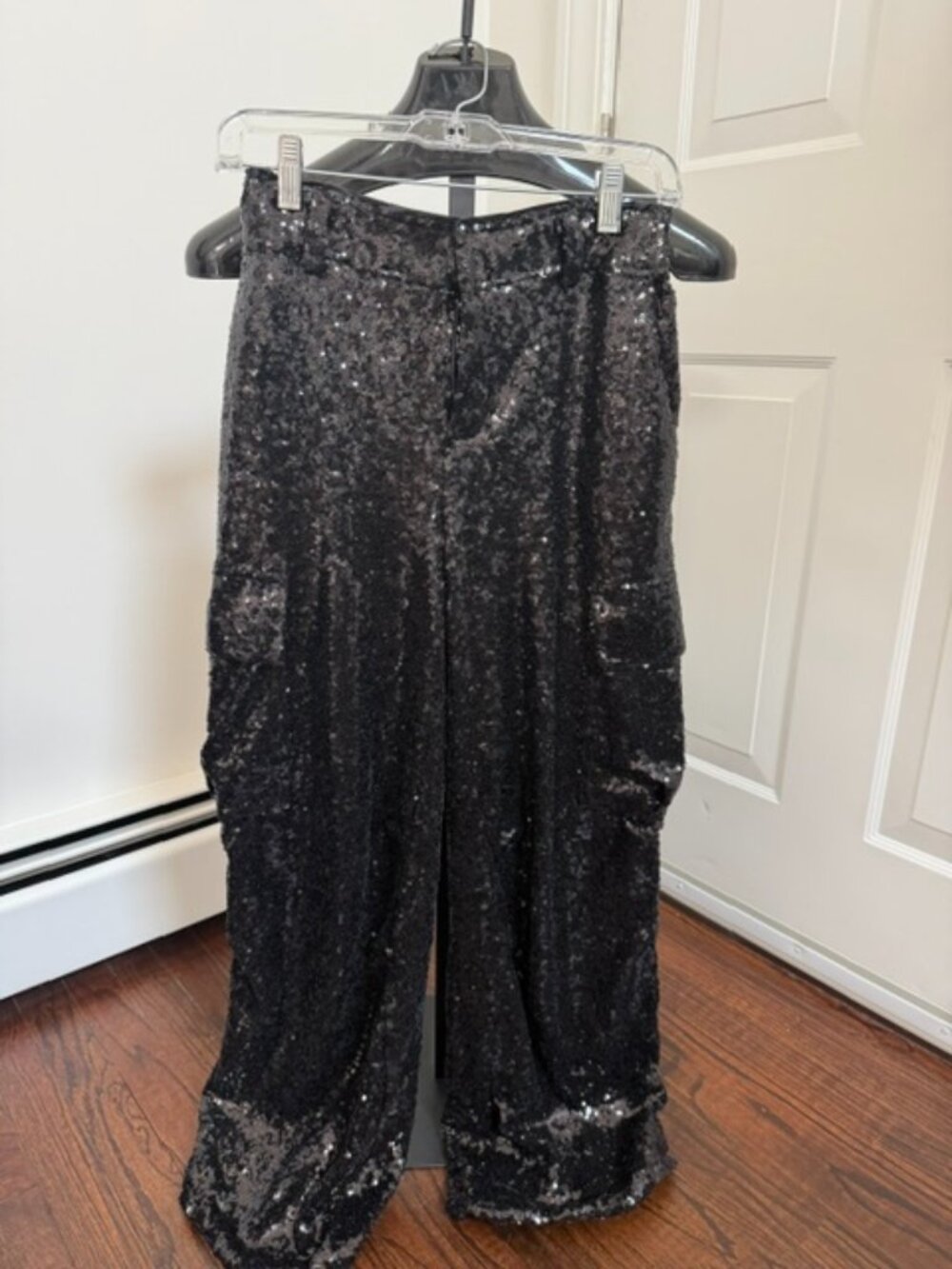 Anthropologie Sequin Cargo Pants